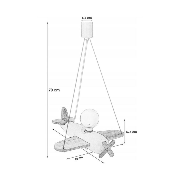 Lampa wisząca Clipper naturalno-błękitny