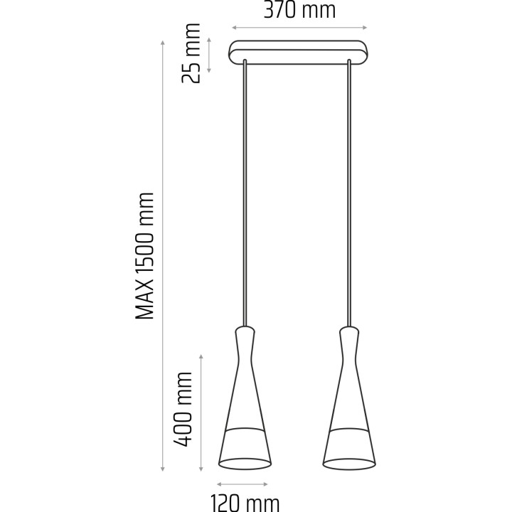 Lampa wisząca biała Vegas2 2pł