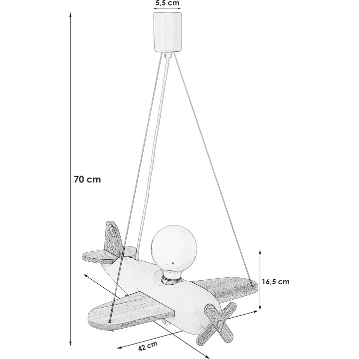 Lampa wisząca Clipper granatowo-srebrny