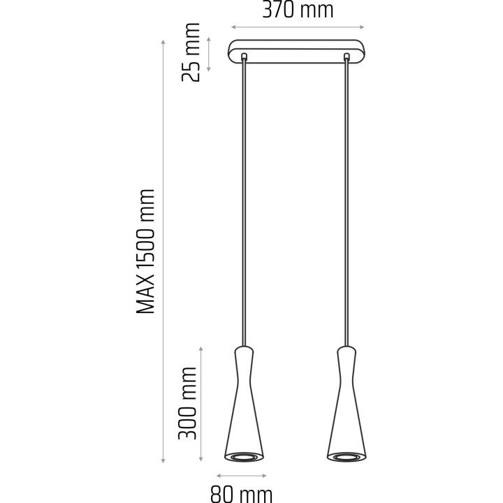 Lampa wisząca dąb Vegas 2pł