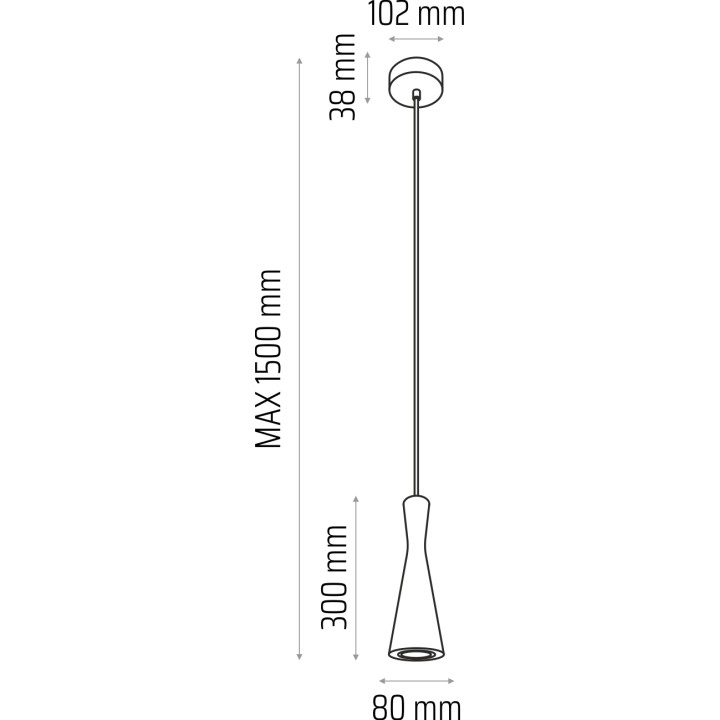 Lampa wisząca czarna Vegas 1 pł