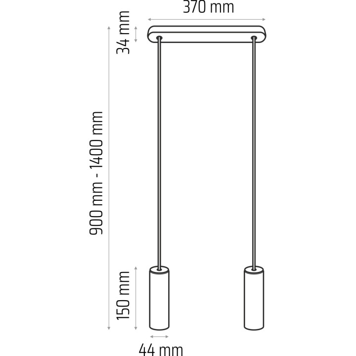Lampa wisząca biała Madera 2 pł