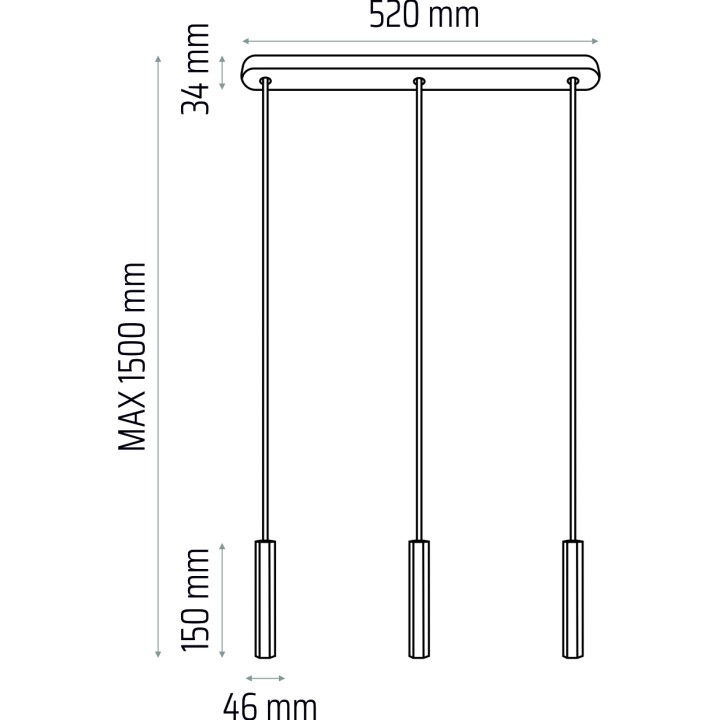Madera Hexa zwis 3 pł dąb