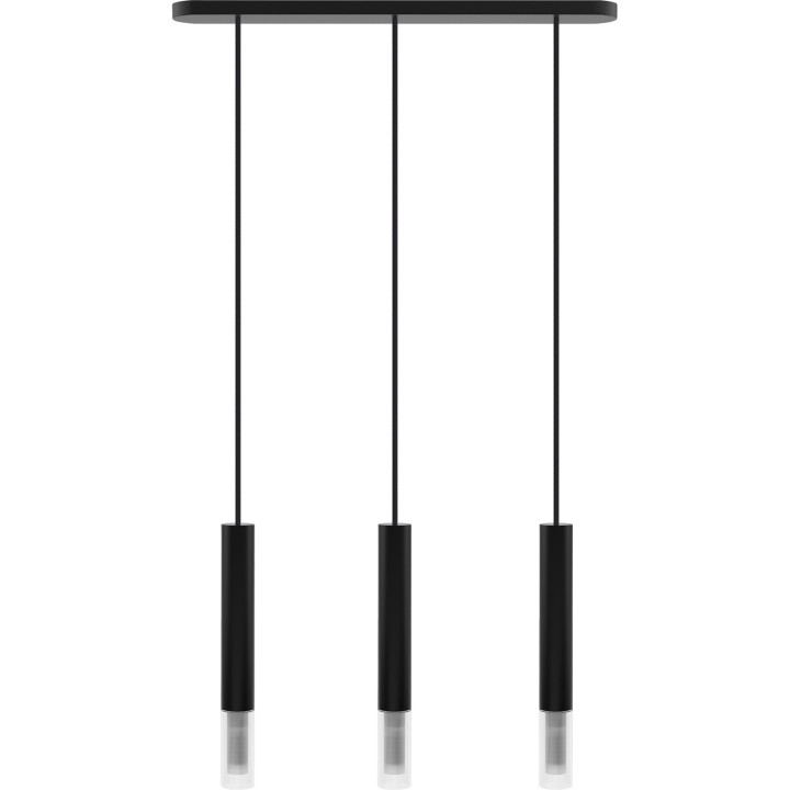 Lampa wisząca Madera2 klosz 3 pł czarny