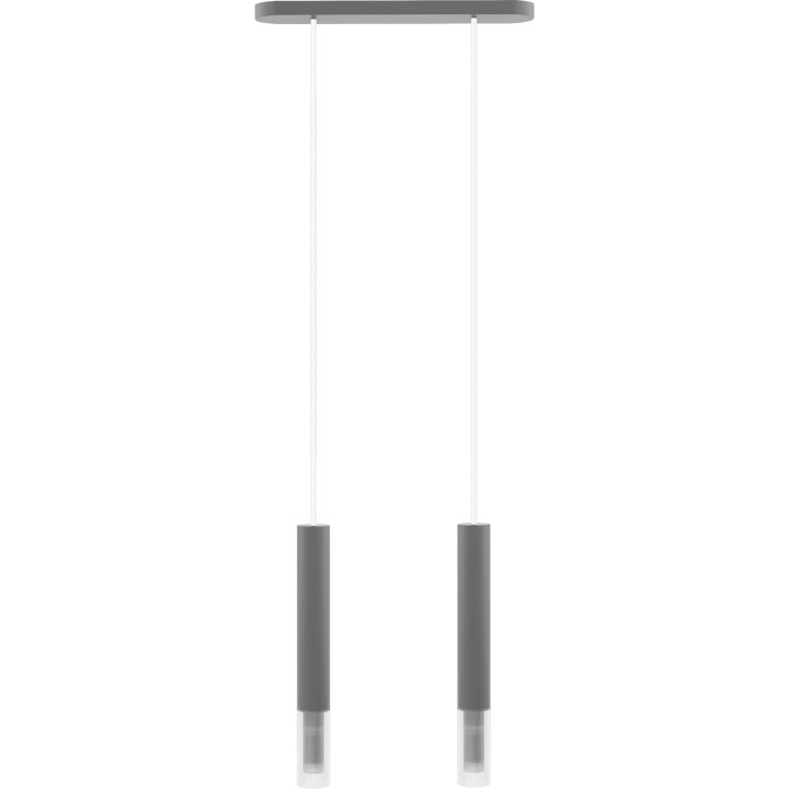 Lampa wisząca Madera2 klosz 2pł szary