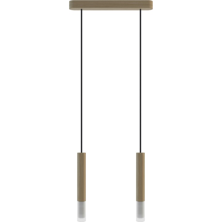 Lampa wisząca Madera2 Hexa 2 pł klosz dąb
