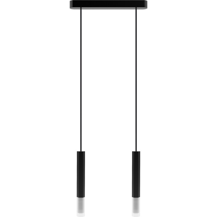 Lampa wisząca Madera2 Hexa 2 pł klosz czarny