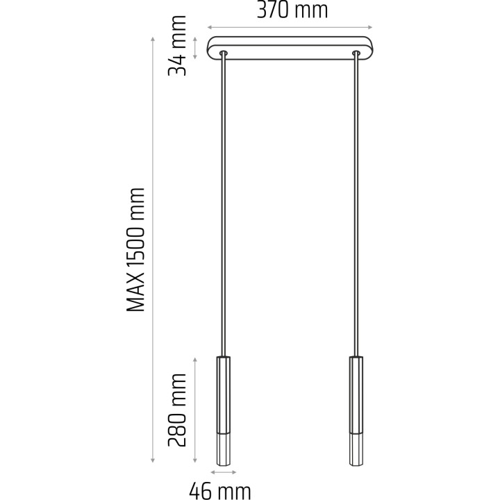 Lampa wisząca Madera2 Hexa 2pł klosz biały