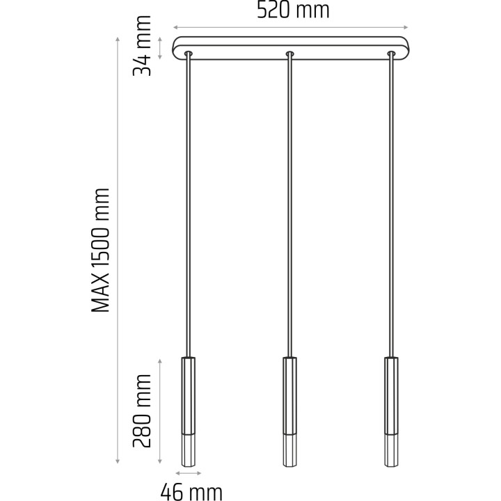 Lampa wisząca Madera2 Hexa 3pł klosz biały
