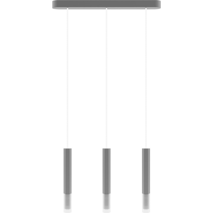 Lampa wisząca Madera2 Hexa 3pł klosz szary