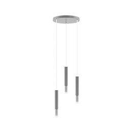 Lampa wisząca Madera2 Hexa 3pł (plafon) klosz szary