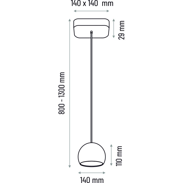Lampa wisząca biała Balli Kule 1pł