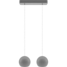 Lampa wisząca szara Balli Kule 2pł