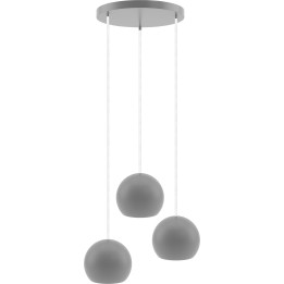 Lampa wisząca szara Balli Kule 3 pł (plafon)