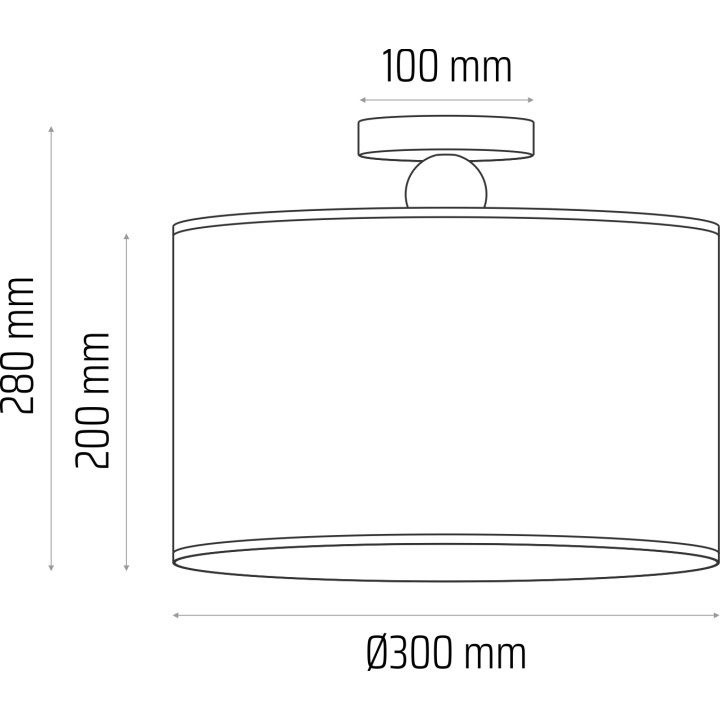 Lampa sufitowa Bolla szara