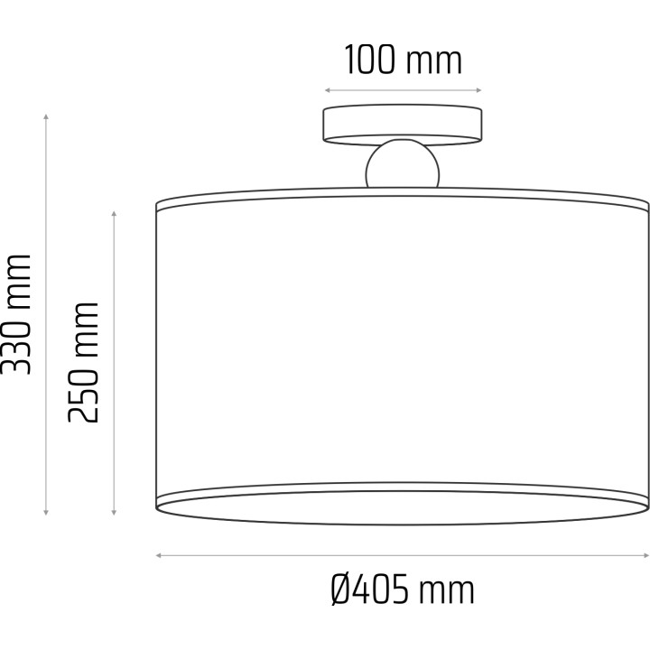 Lampa sufitowa fi40 Bolla kula beż