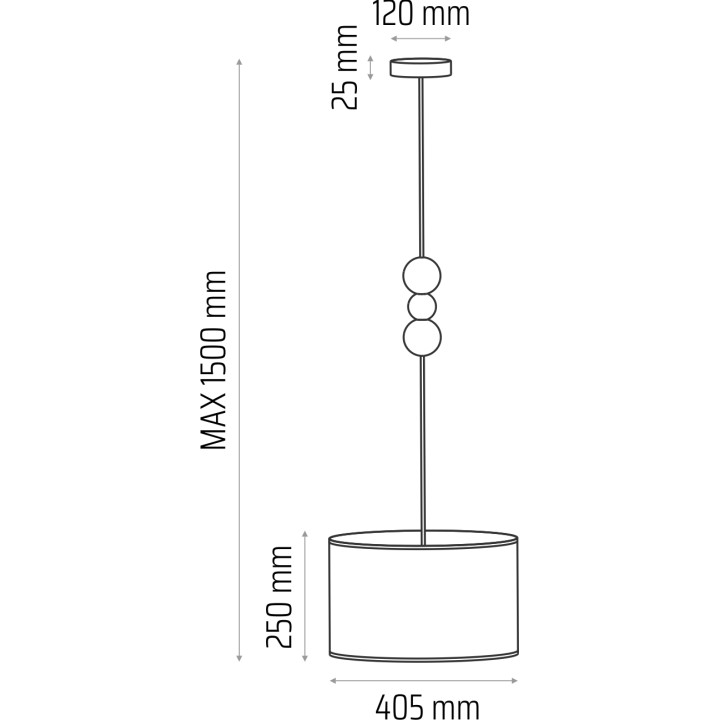 Lampa wisząca Bolla fi40 pudrowy róż
