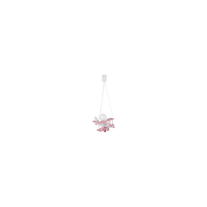 Lampa wisząca Samolot mały różowo-biały