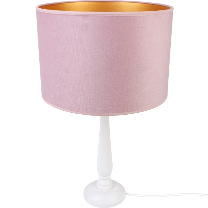 Lampa stołowa BERTA pudrowy róż