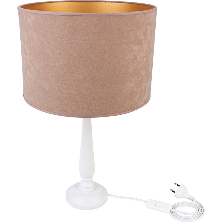 Lampa stołowa BERTA abażur beż
