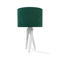Lampa stołowa biały TRIVET butelkowa zieleń