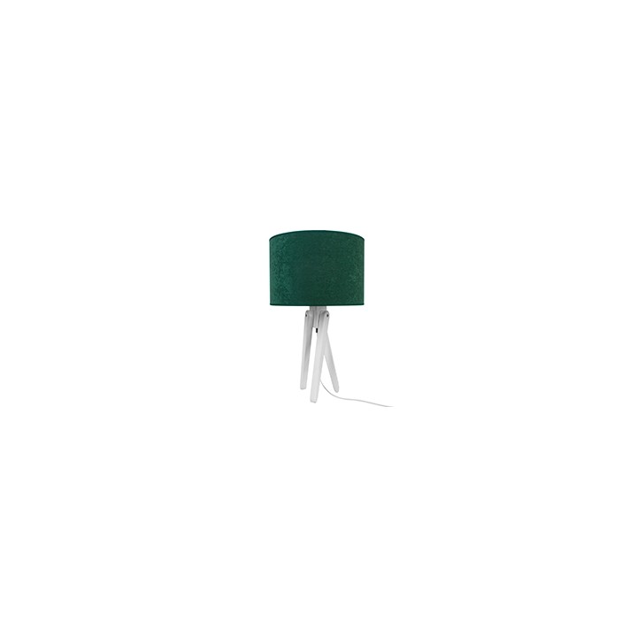 Lampa stołowa biały TRIVET butelkowa zieleń