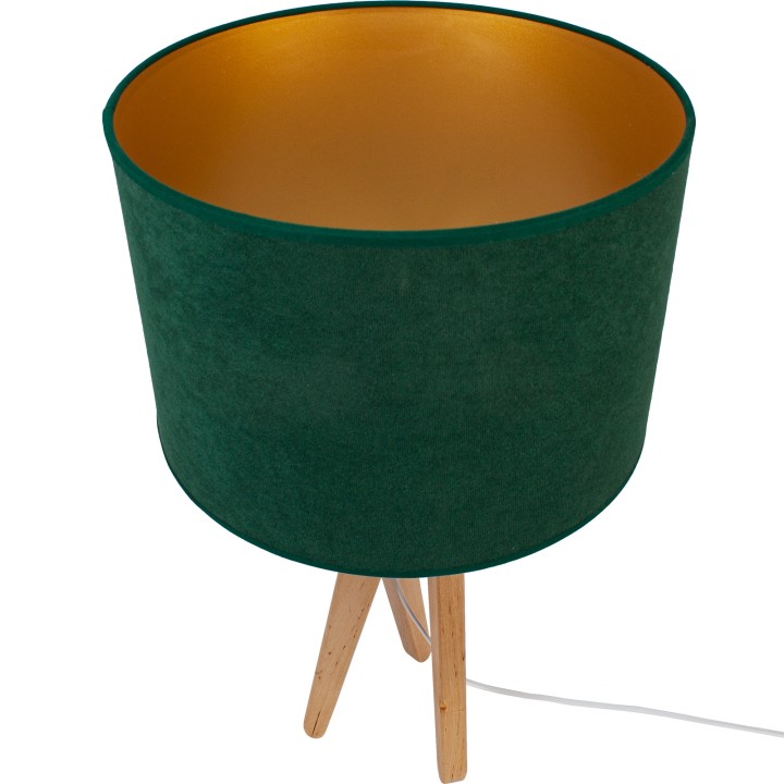 Lampa stołowa naturalna TRIVET butelkowa zieleń