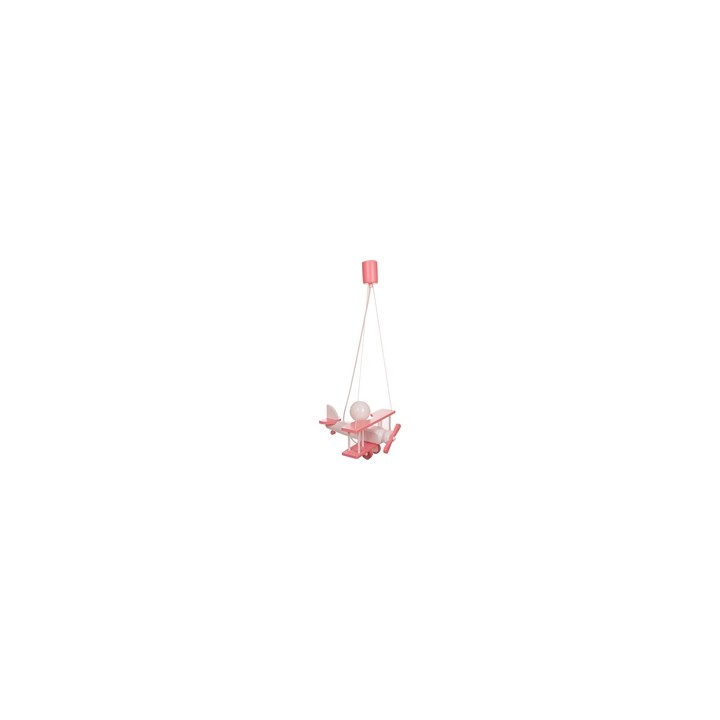 Lampa wisząca Samolot mały różowo-biały