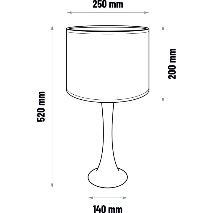 Lampa stołowa BEAVIS - dąb