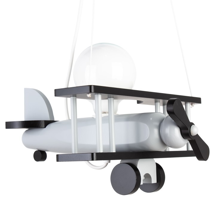 Lampa wisząca Samolot mały - szaro-czarny