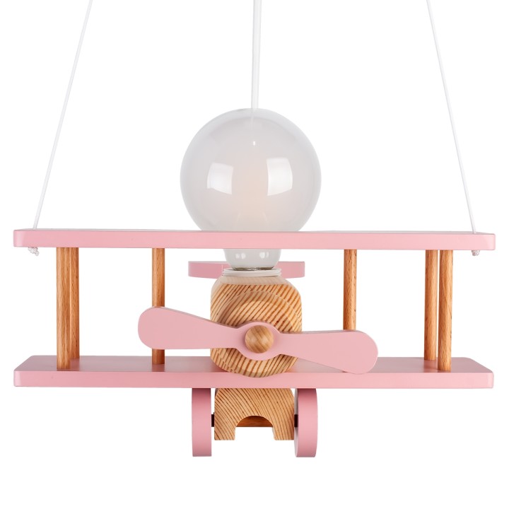 Lampa wisząca Samolot mały - naturalno-różowy