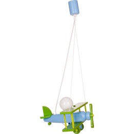 Lampa wisząca Samolot mały zielono-błękitny