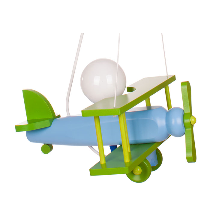 Lampa wisząca Samolot mały zielono-błękitny