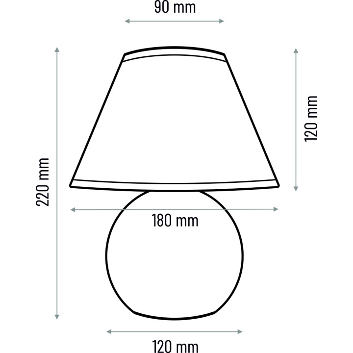 Lampa stołowa Kula buk naturalny