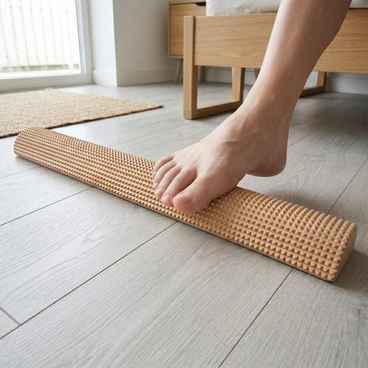 Jesionowy półwałek ryflowany 50 cm
