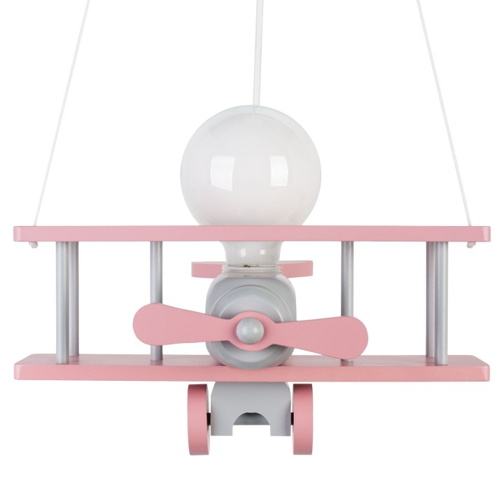 Lampa wisząca Samolot mały - szaro-różowy
