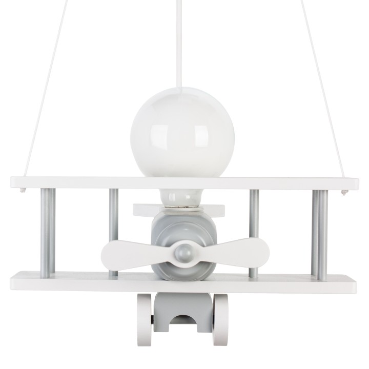 Lampa wisząca Samolot mały - szaro-biały
