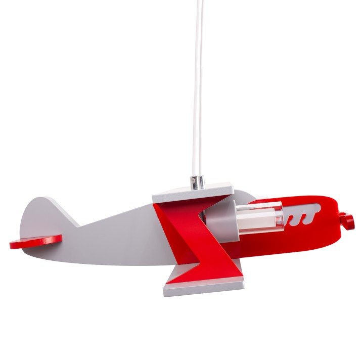 Lampa wisząca samolot Falcon - szaro-czerwony