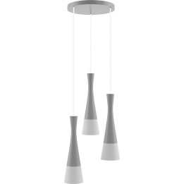 Lampa wisząca szara Vegas2 3pł (plafon) | Hellux