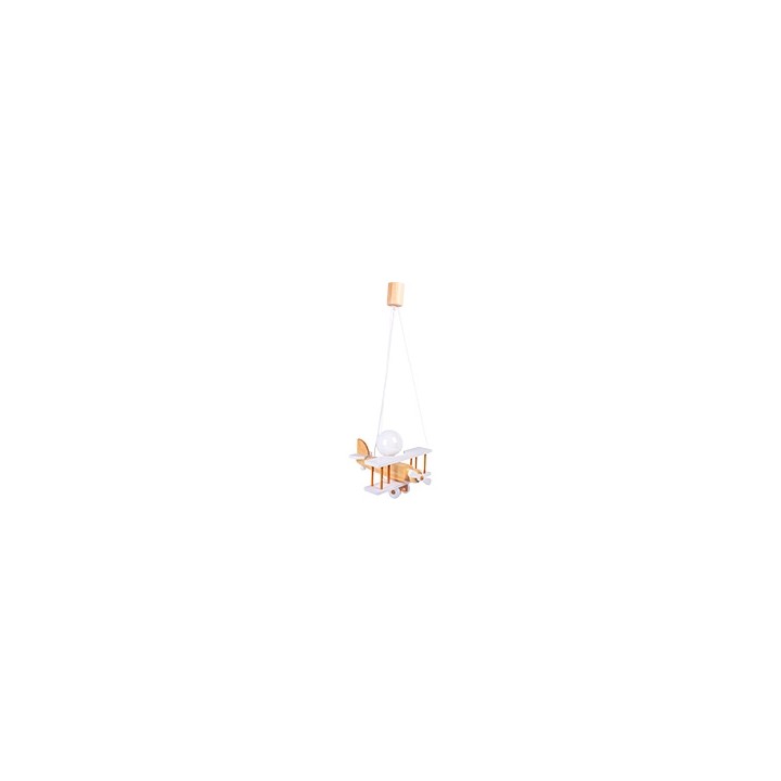Lampa wisząca Samolot mały biało-naturalny
