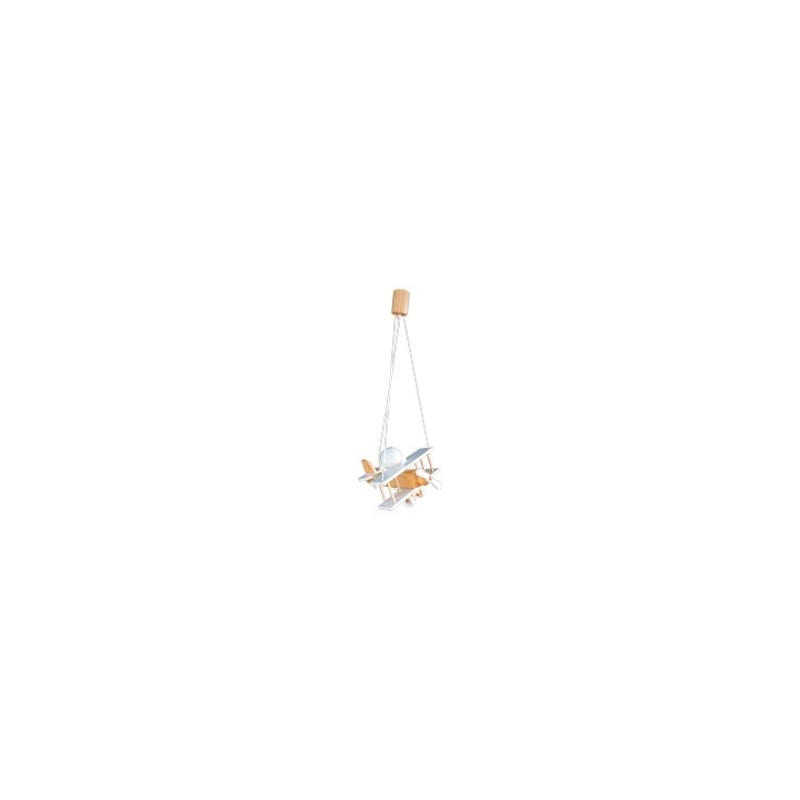 Lampa wisząca Samolot mały biało-naturalny