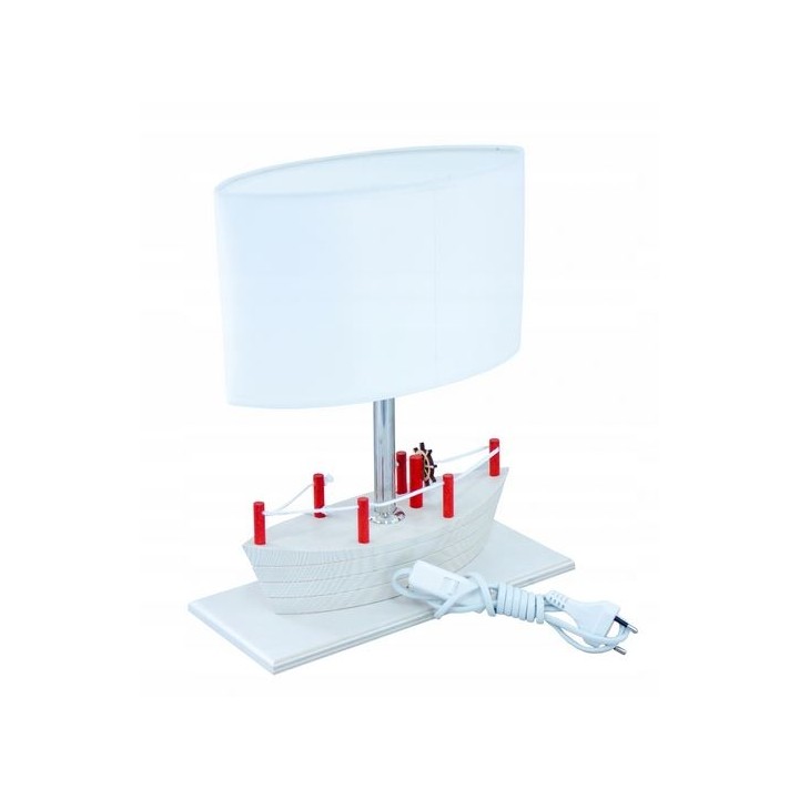 Lampa stołowa Statek biały