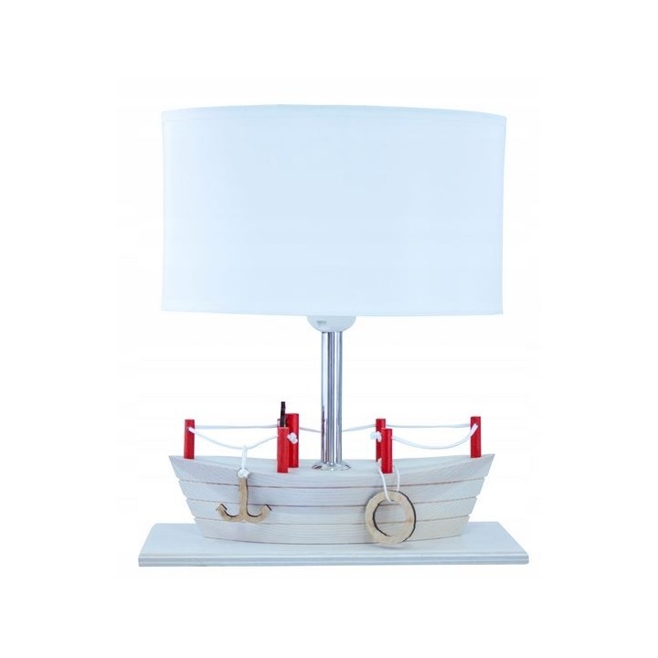 Lampa stołowa Statek biały
