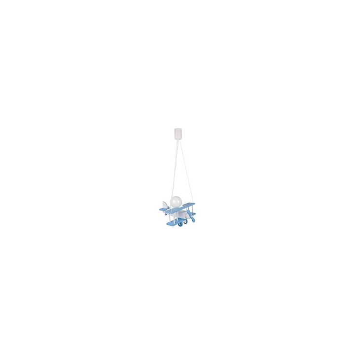 Lampa wisząca Samolot mały błękitno-biały