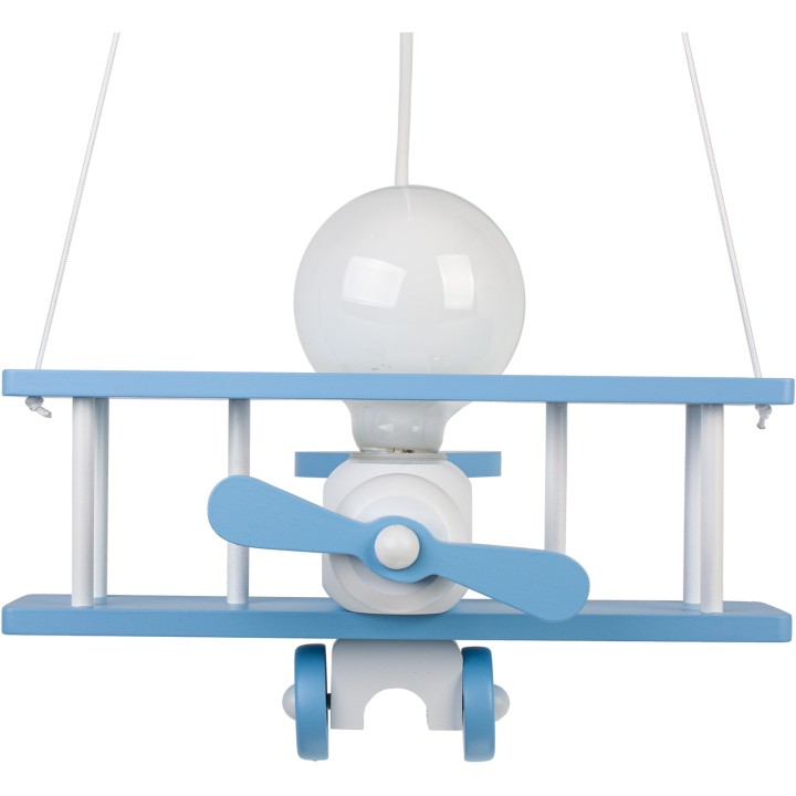 Lampa wisząca Samolot mały błękitno-biały