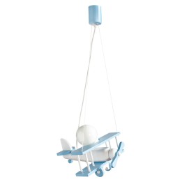 Lampa wisząca Samolot mały błękitno-biały