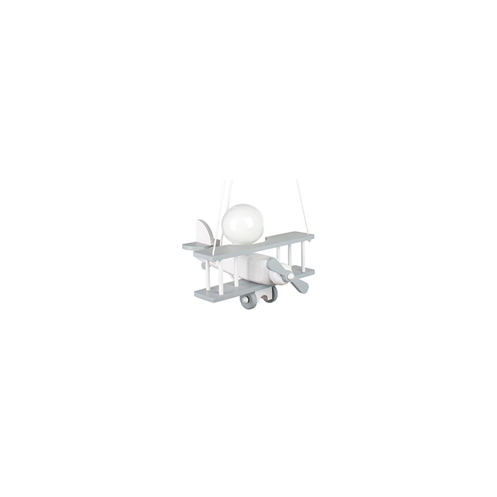 Lampa wisząca Samolot mały szaro-biały