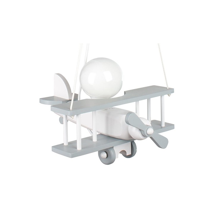 Lampa wisząca Samolot mały szaro-biały