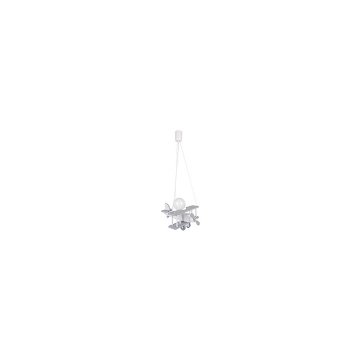 Lampa wisząca Samolot mały szaro-biały
