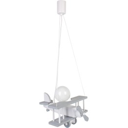 Lampa wisząca Samolot mały szaro-biały